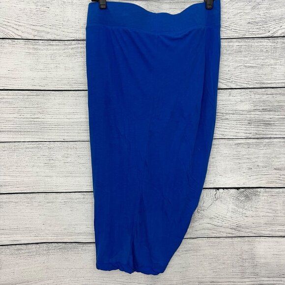 Helmut Lang Blue Pencil Skirt - Picture 2 of 3